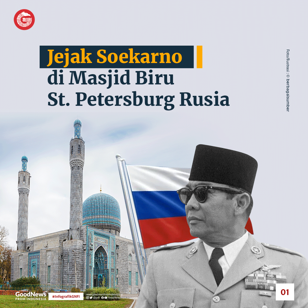 Jejak Soekarno di Masjid Biru Rusia