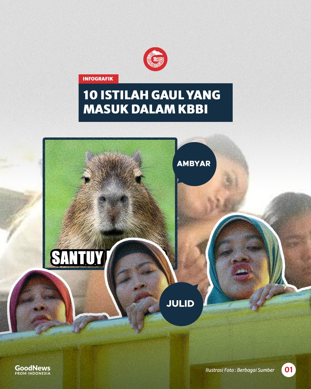 Julid Hingga Mager, Inilah 10 Kata Gaul yang Masuk Dalam KBBI