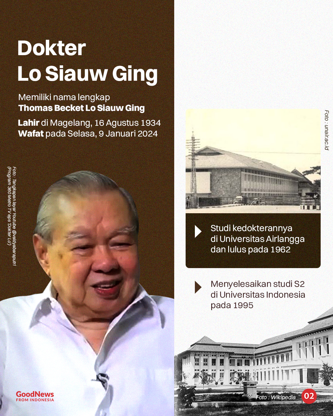 Kisah Dokter Lo, Dokter Dermawan yang Puluhan Tahun Gratiskan Biaya Berobat Warga Miskin
