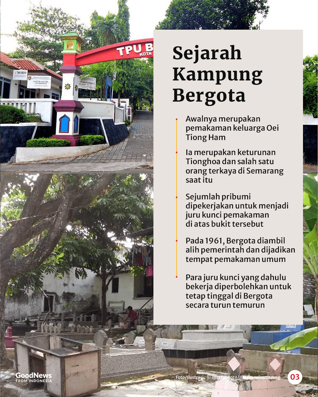 Kisah Kampung Bergota, Perkampungan yang Berada di Tengah Pemakaman