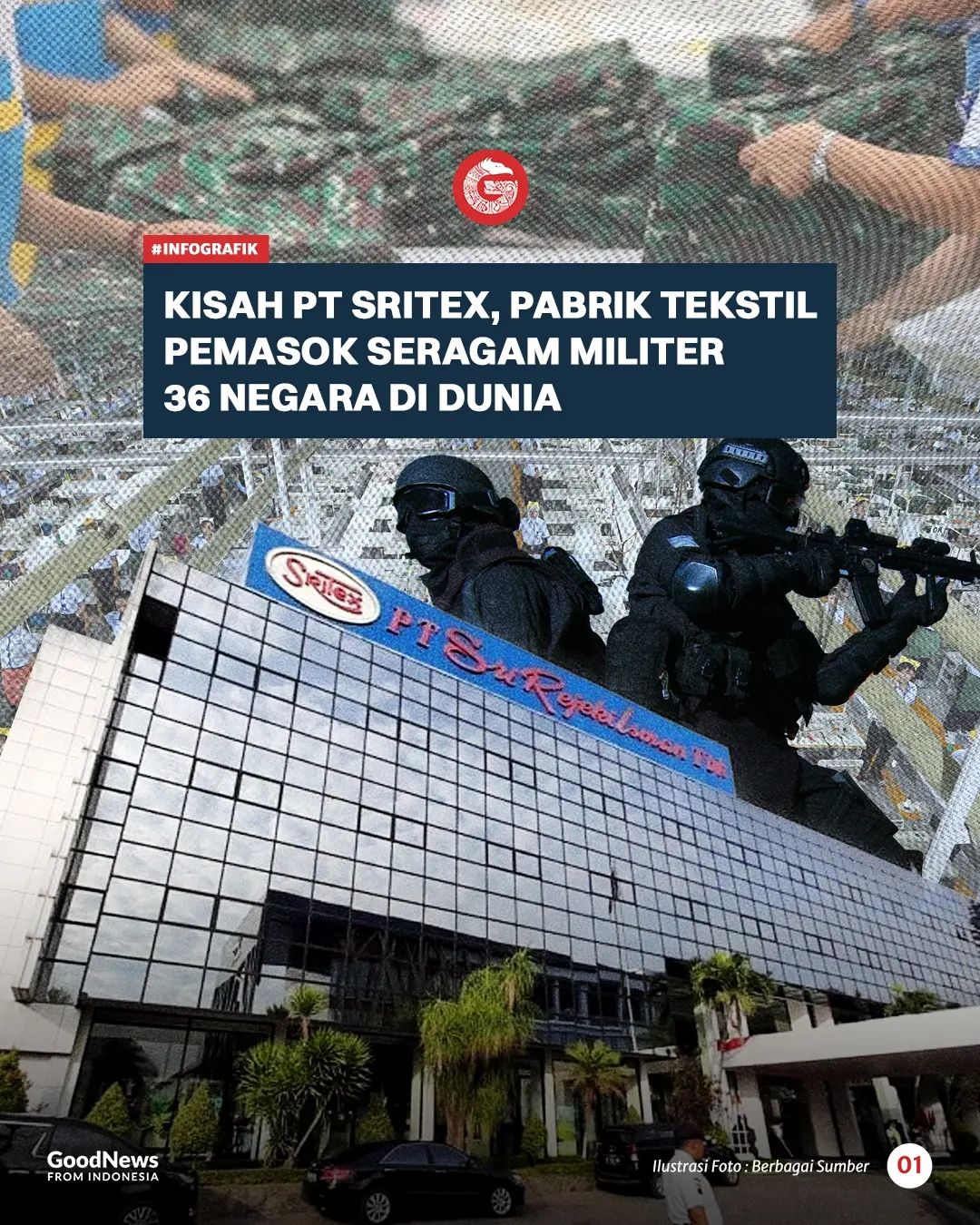 Kisah PT Sritex, Pabrik Tekstil Pemasok Seragam Militer 36 Negara di Dunia