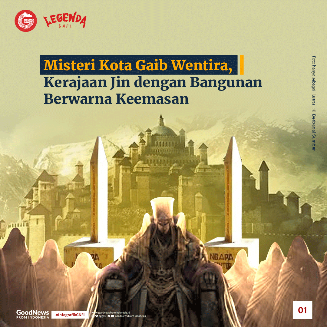 Kota Gaib Wentira, Kerajaan Jin dengan Bangunan Keemasan