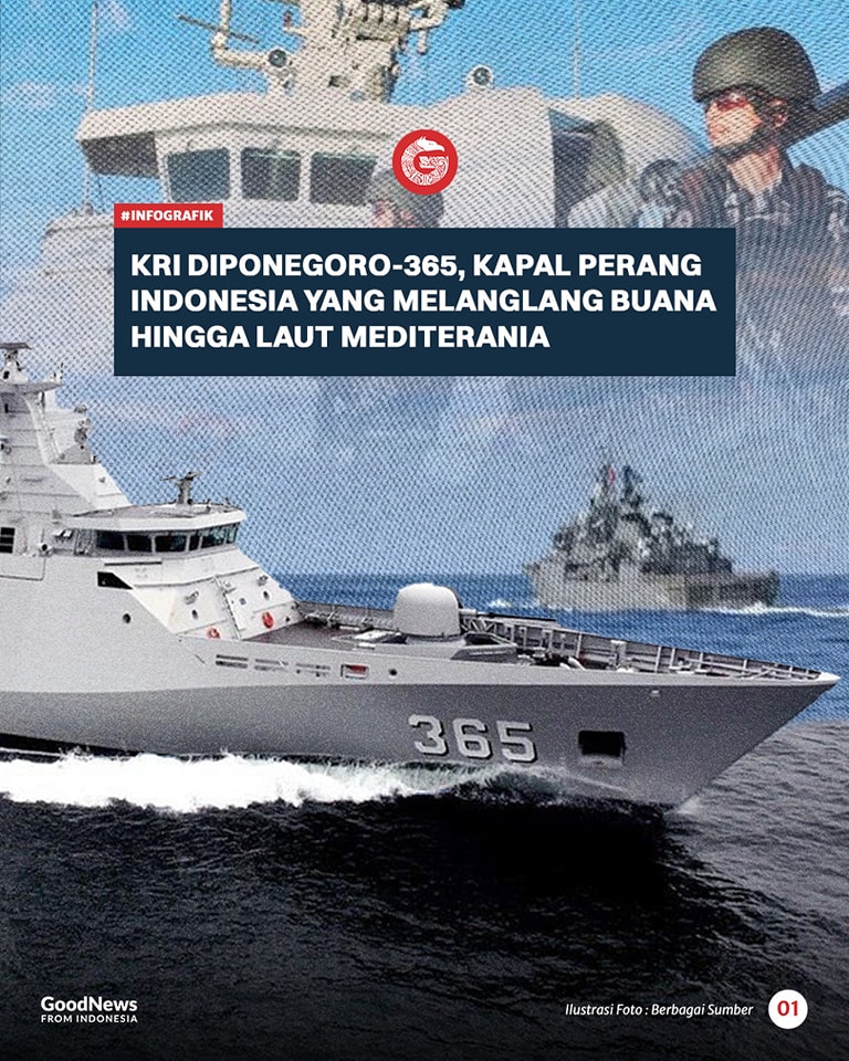 KRI Diponegoro-365, Kapal Perang Indonesia yang Melanglang Buana hingga Laut Mediterania