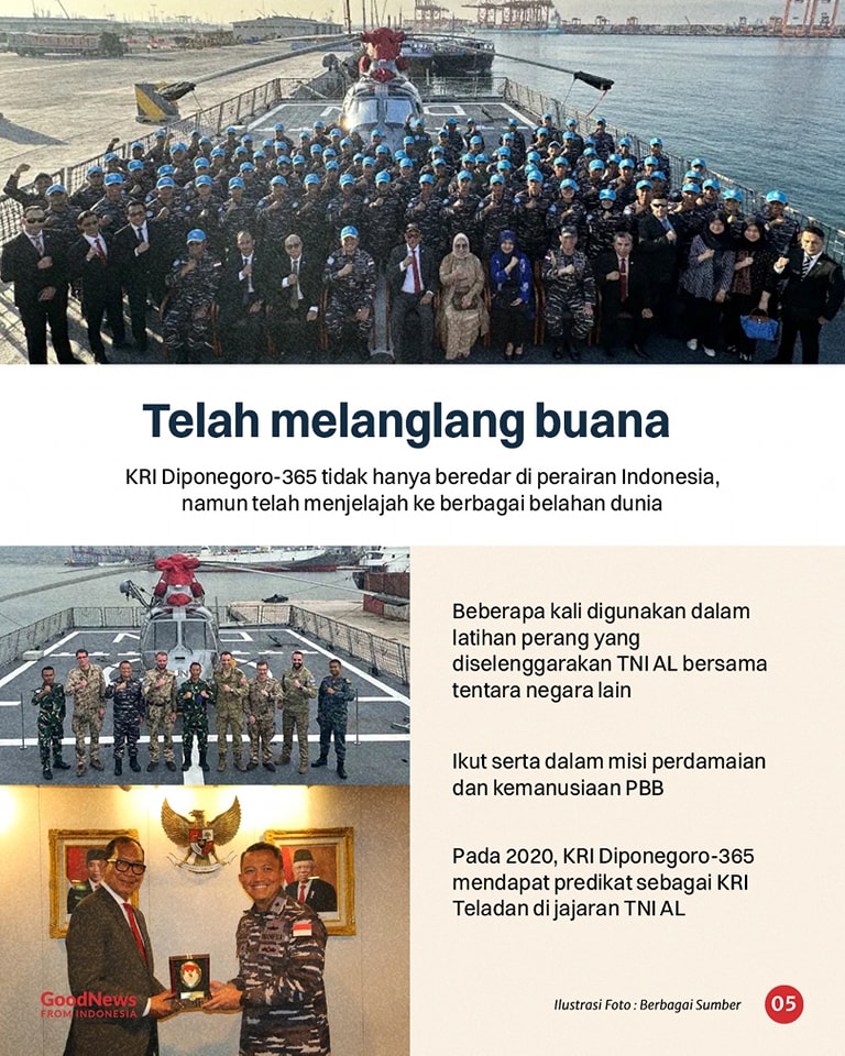 KRI Diponegoro-365, Kapal Perang Indonesia yang Melanglang Buana hingga Laut Mediterania