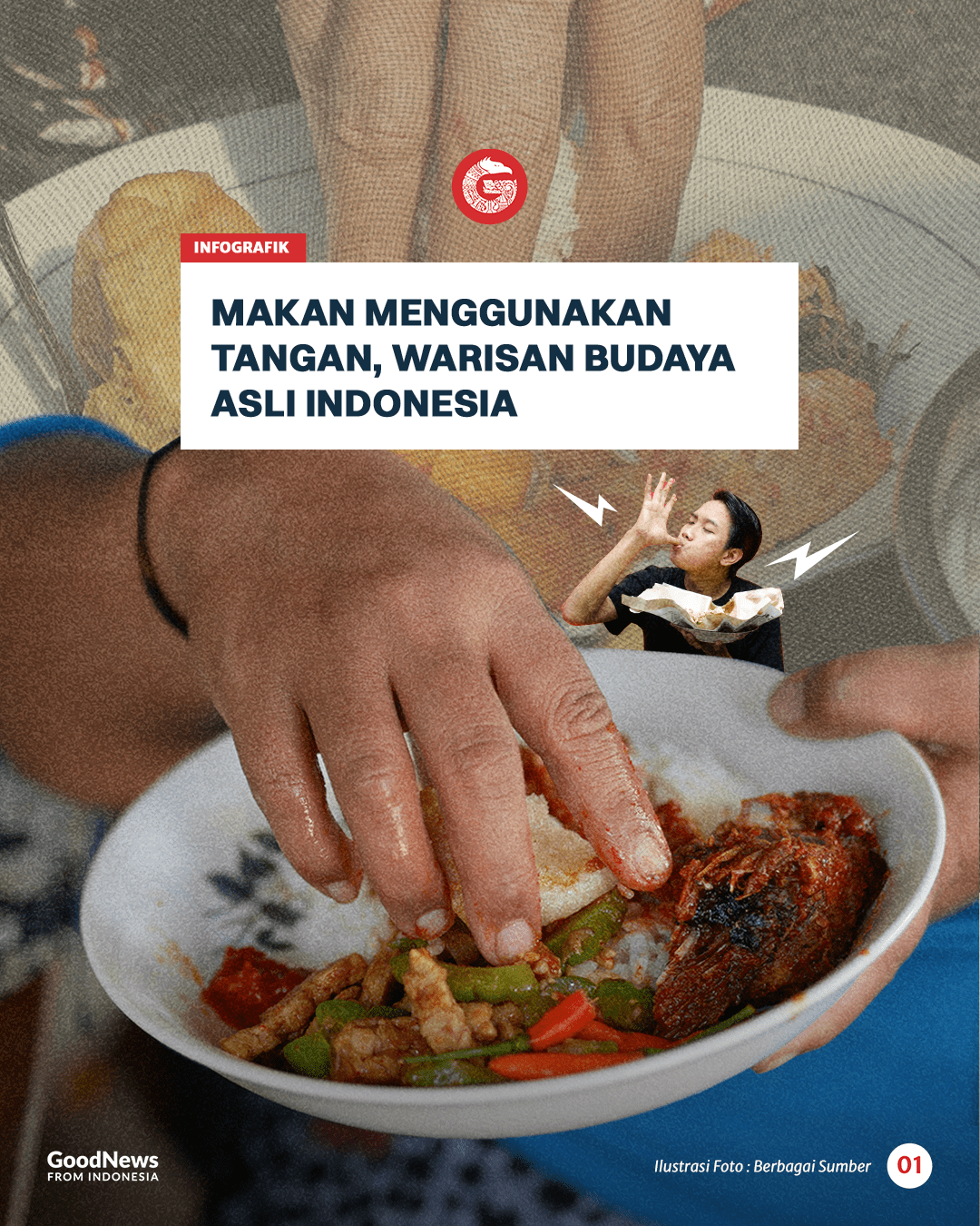 Makan Menggunakan Tangan, Warisan Budaya Asli Indonesia