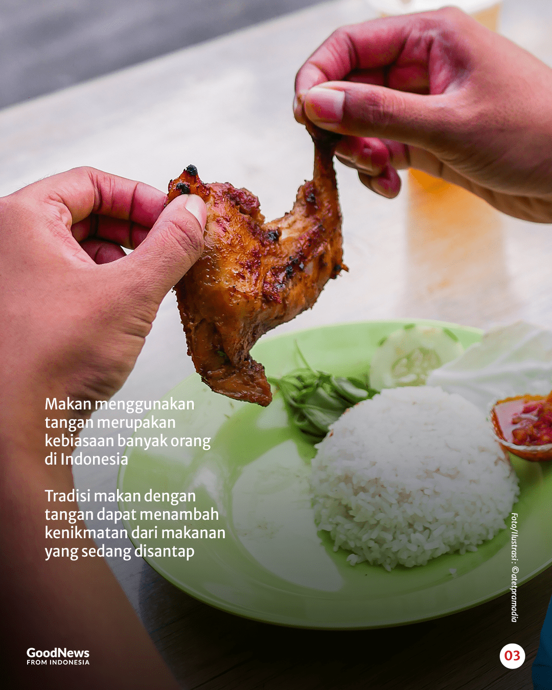 Makan Menggunakan Tangan, Warisan Budaya Asli Indonesia