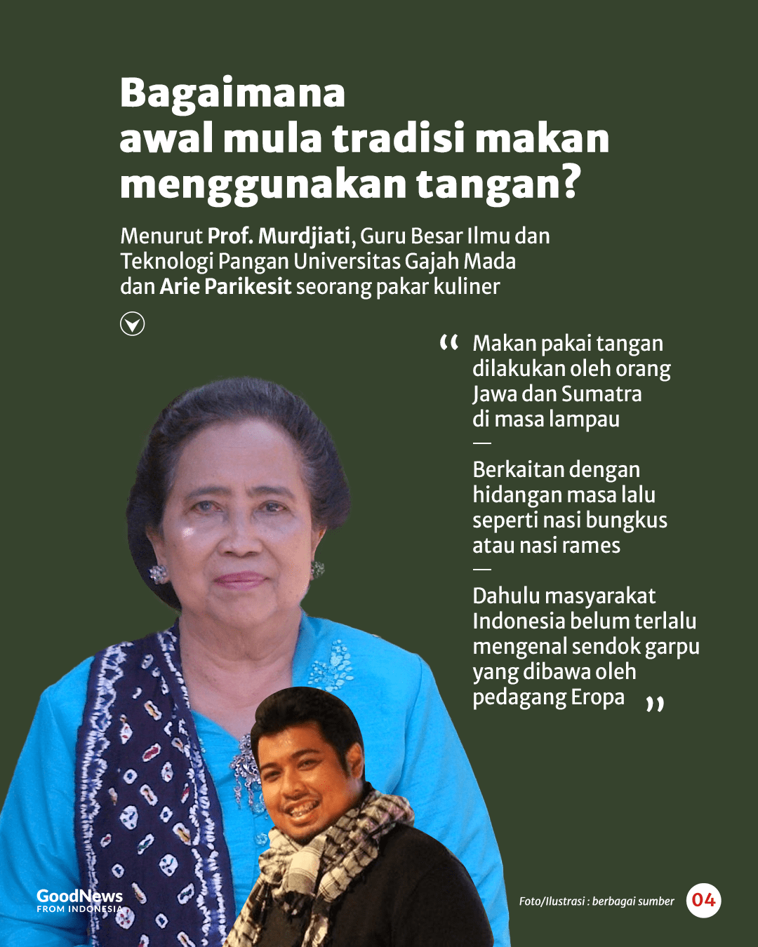 Makan Menggunakan Tangan, Warisan Budaya Asli Indonesia