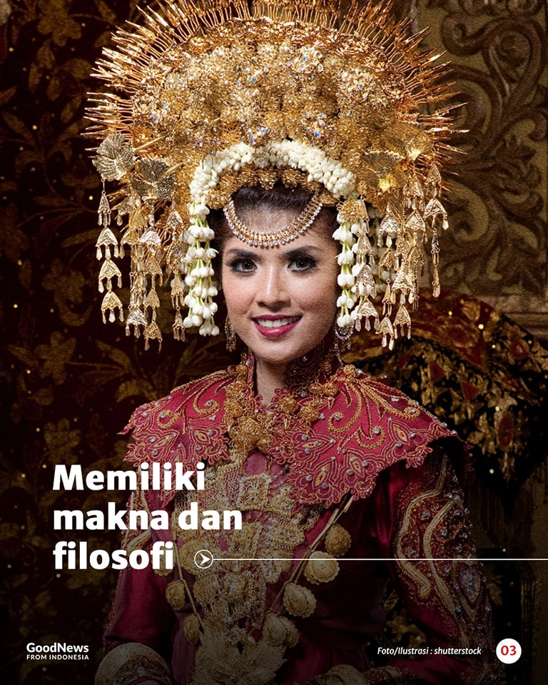 Makna dan Filosofi Suntiang pada Pakaian Pengantin Wanita Minangkabau