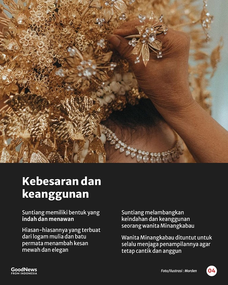 Makna dan Filosofi Suntiang pada Pakaian Pengantin Wanita Minangkabau