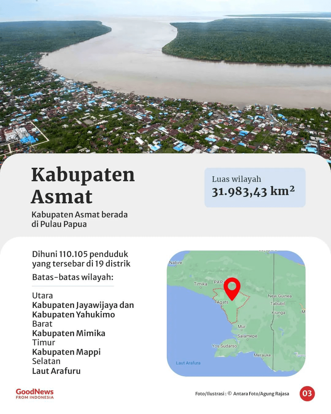 Mengenal 7 Kabupaten Terluas di Indonesia