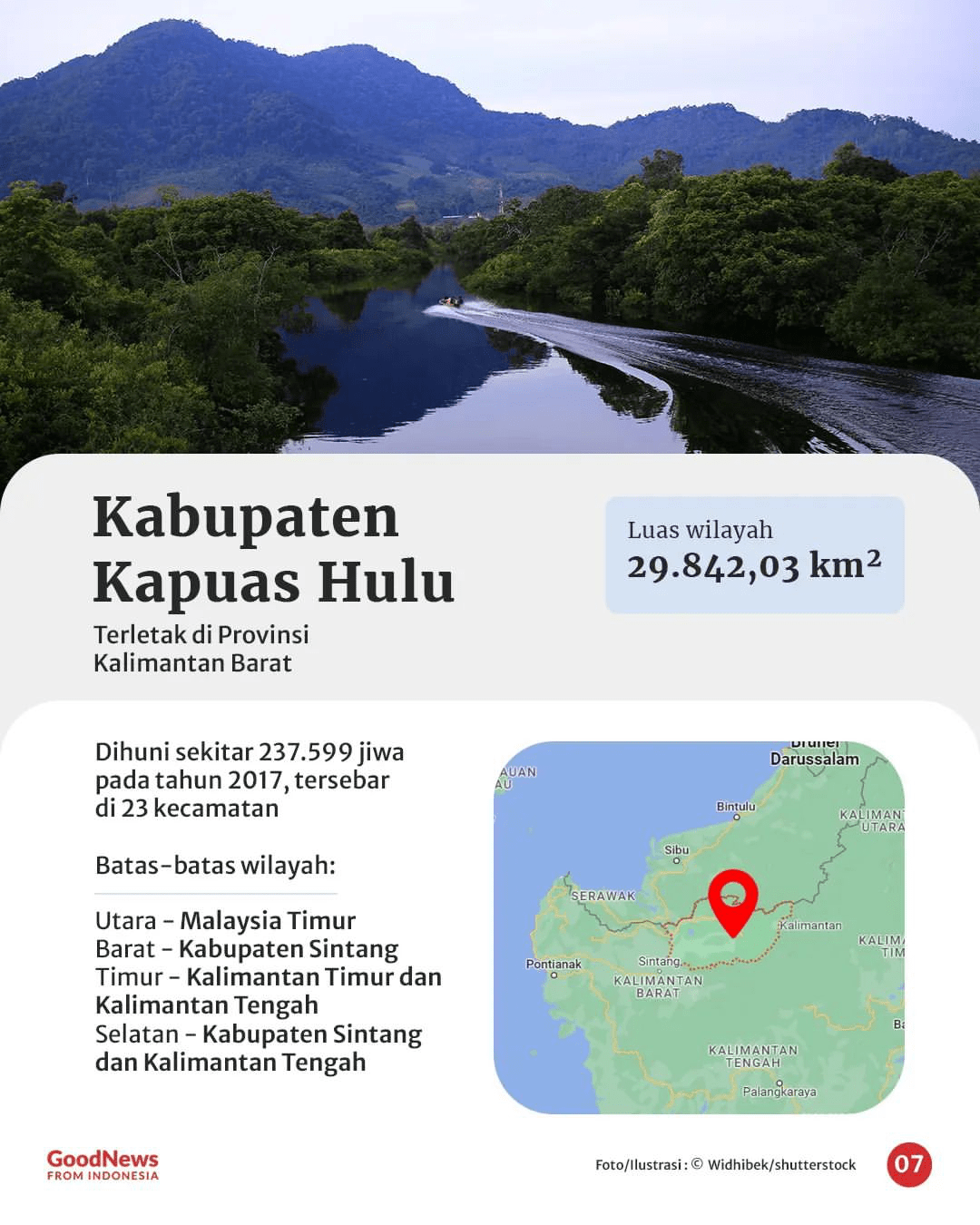 Mengenal 7 Kabupaten Terluas di Indonesia