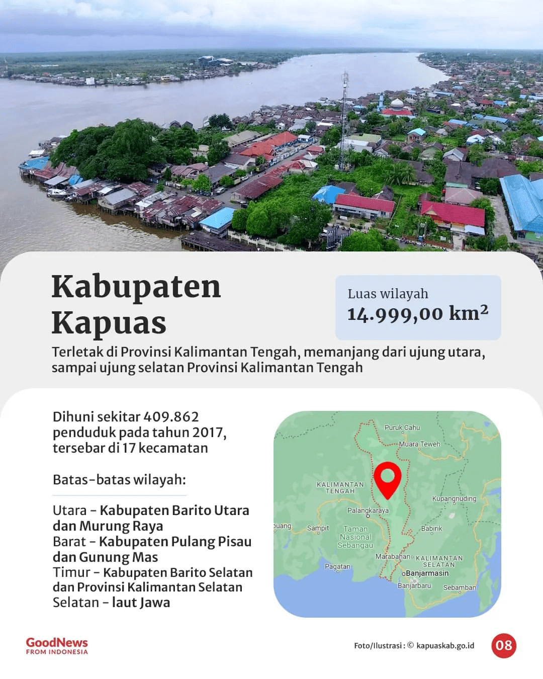 Mengenal 7 Kabupaten Terluas di Indonesia