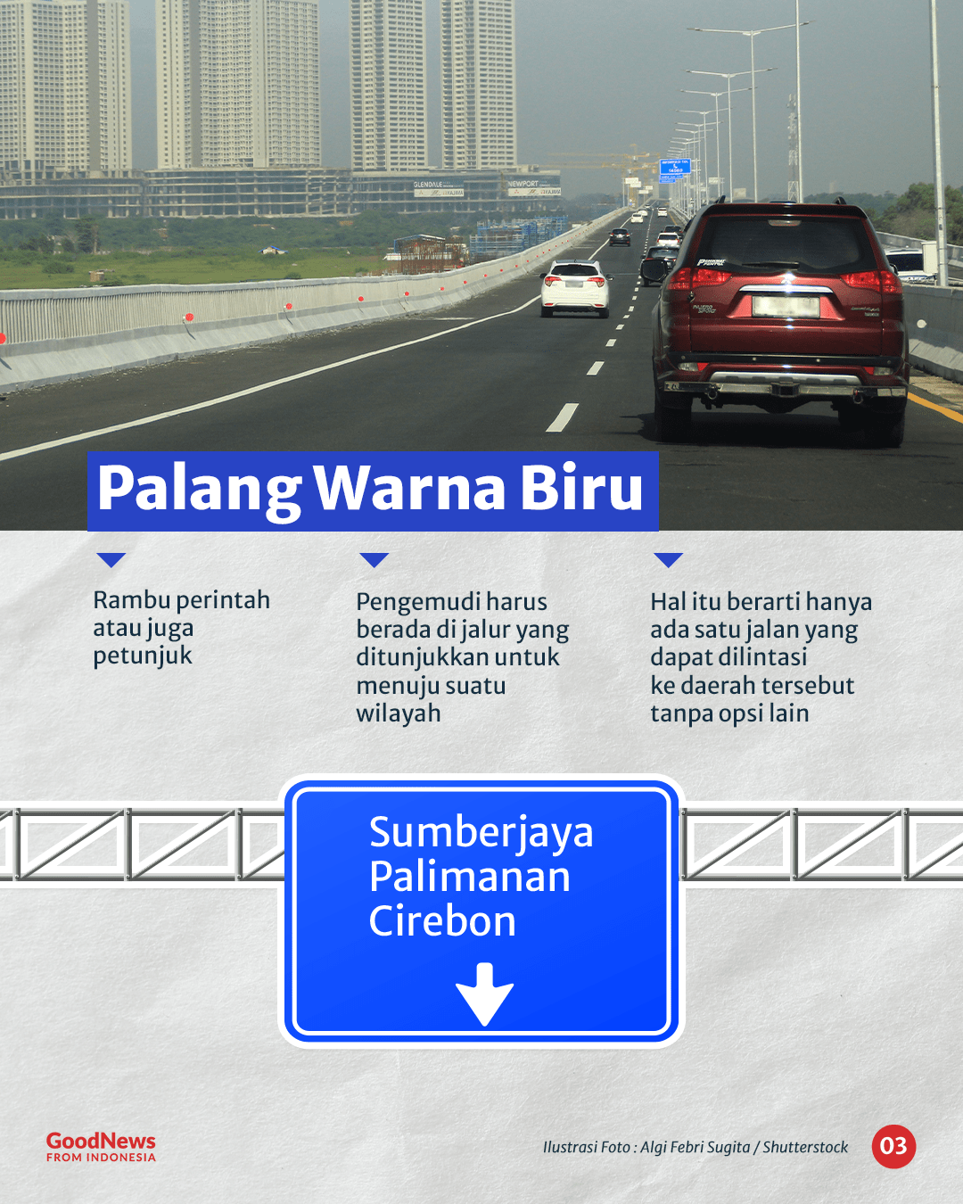 Mengenal Arti 3 Warna Palang Petunjuk di Jalan Tol