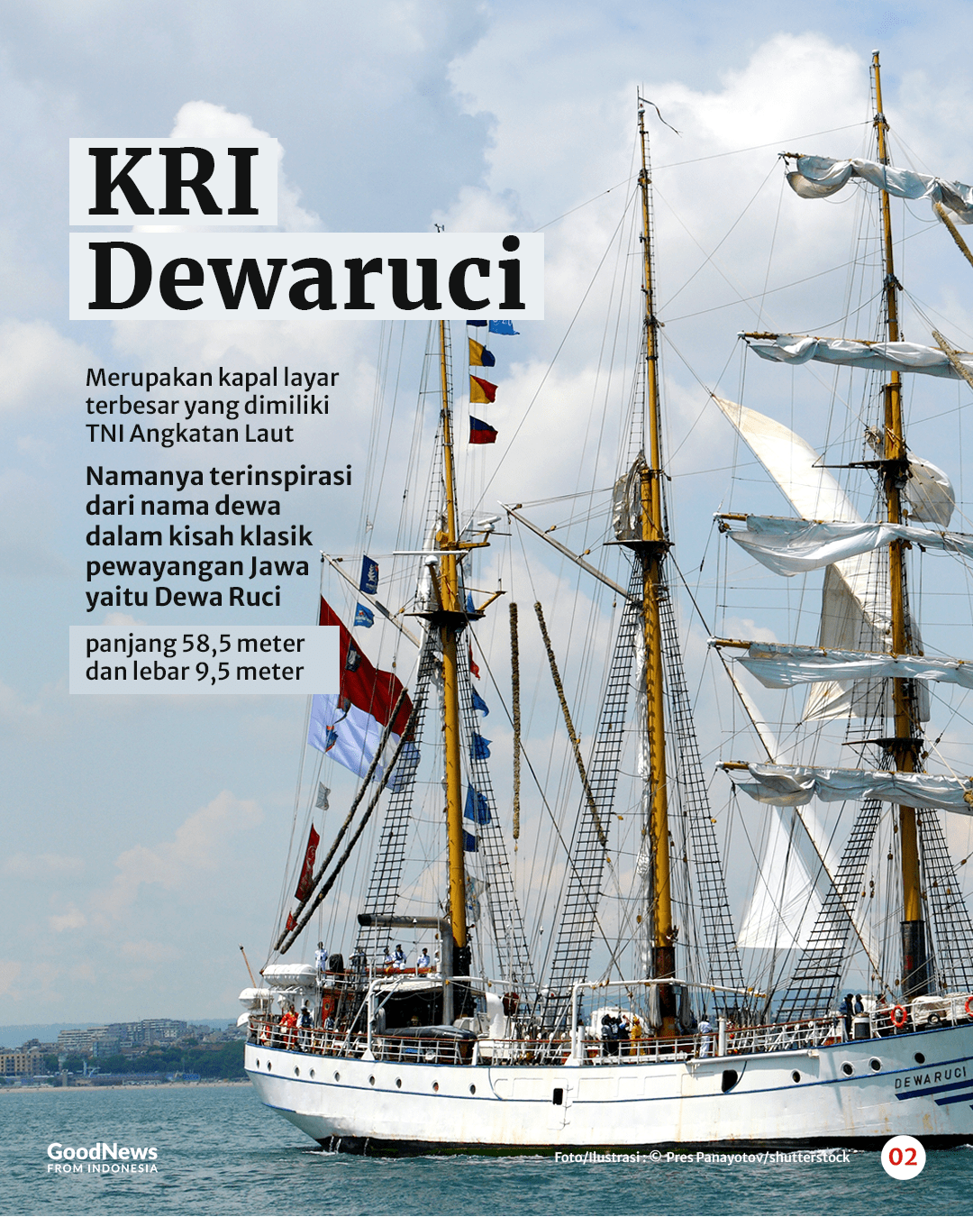 Mengenal KRI Dewaruci, Kapal Legendaris Angkatan Laut Indonesia yang Menaklukan Dunia