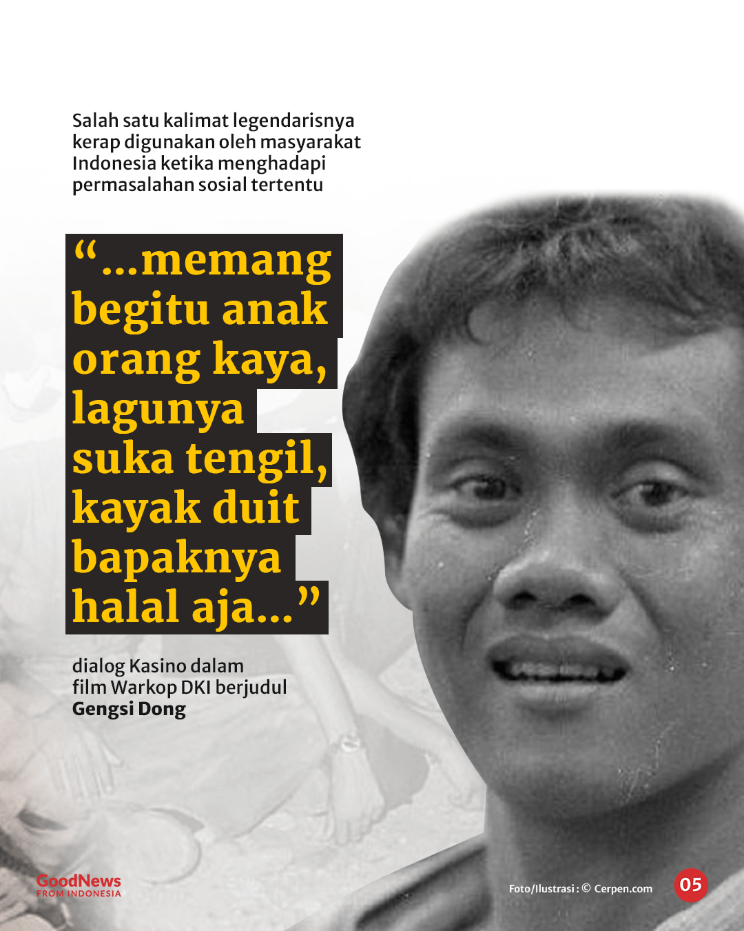 Mengenang Kasino, Pelawak Cerdas Sekaligus Pencinta Alam