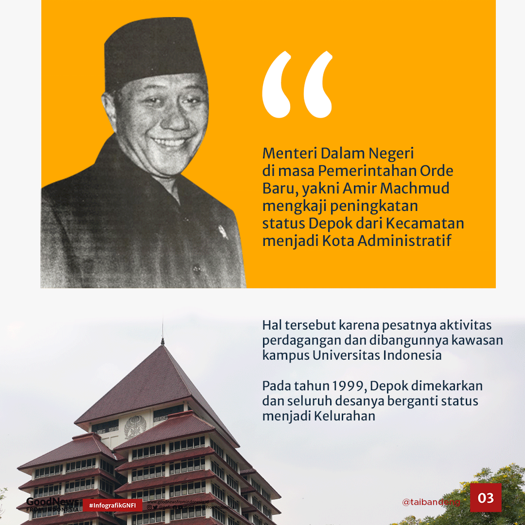 Muasal Kota Depok dan Usulan Bergabung ke Jakarta