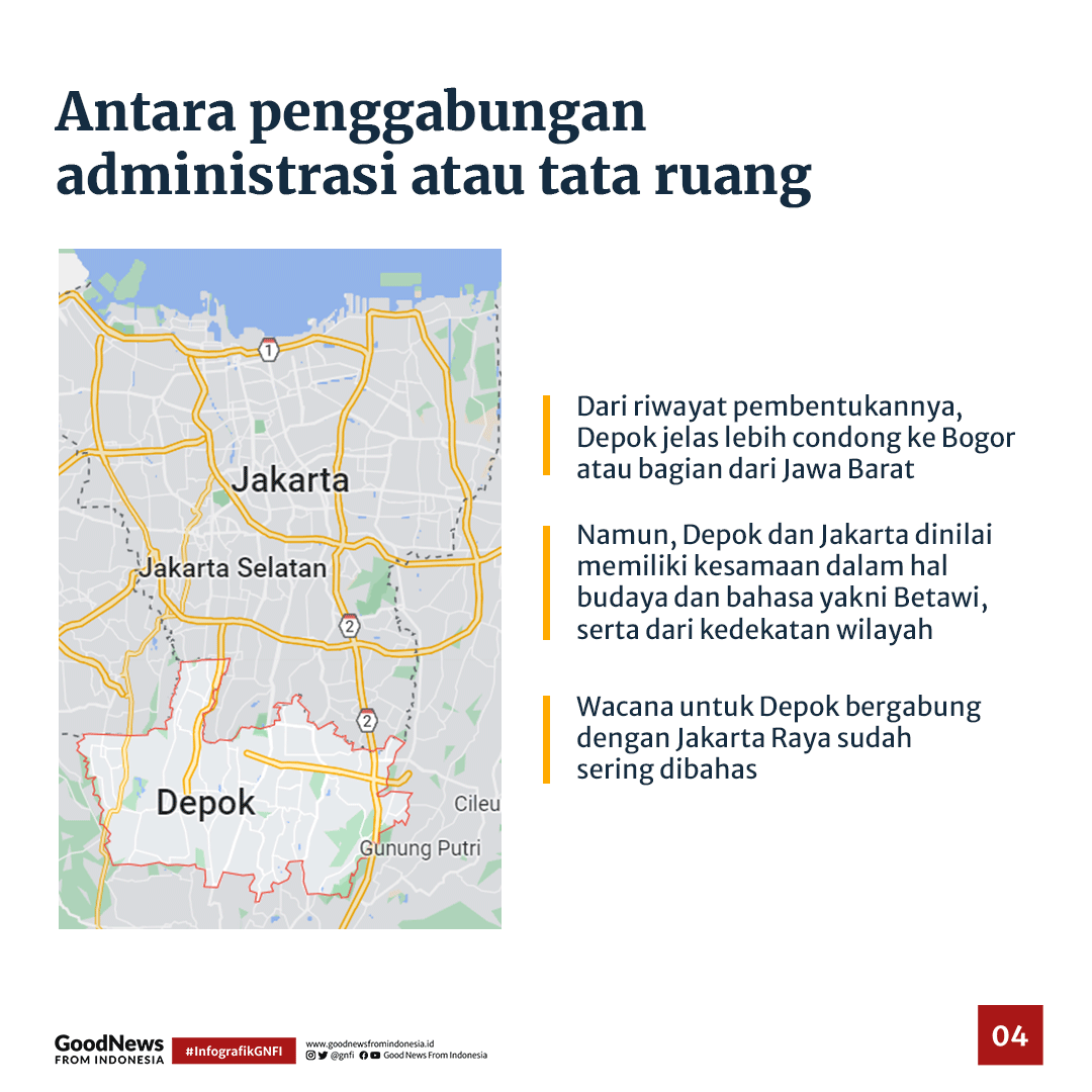 Muasal Kota Depok dan Usulan Bergabung ke Jakarta