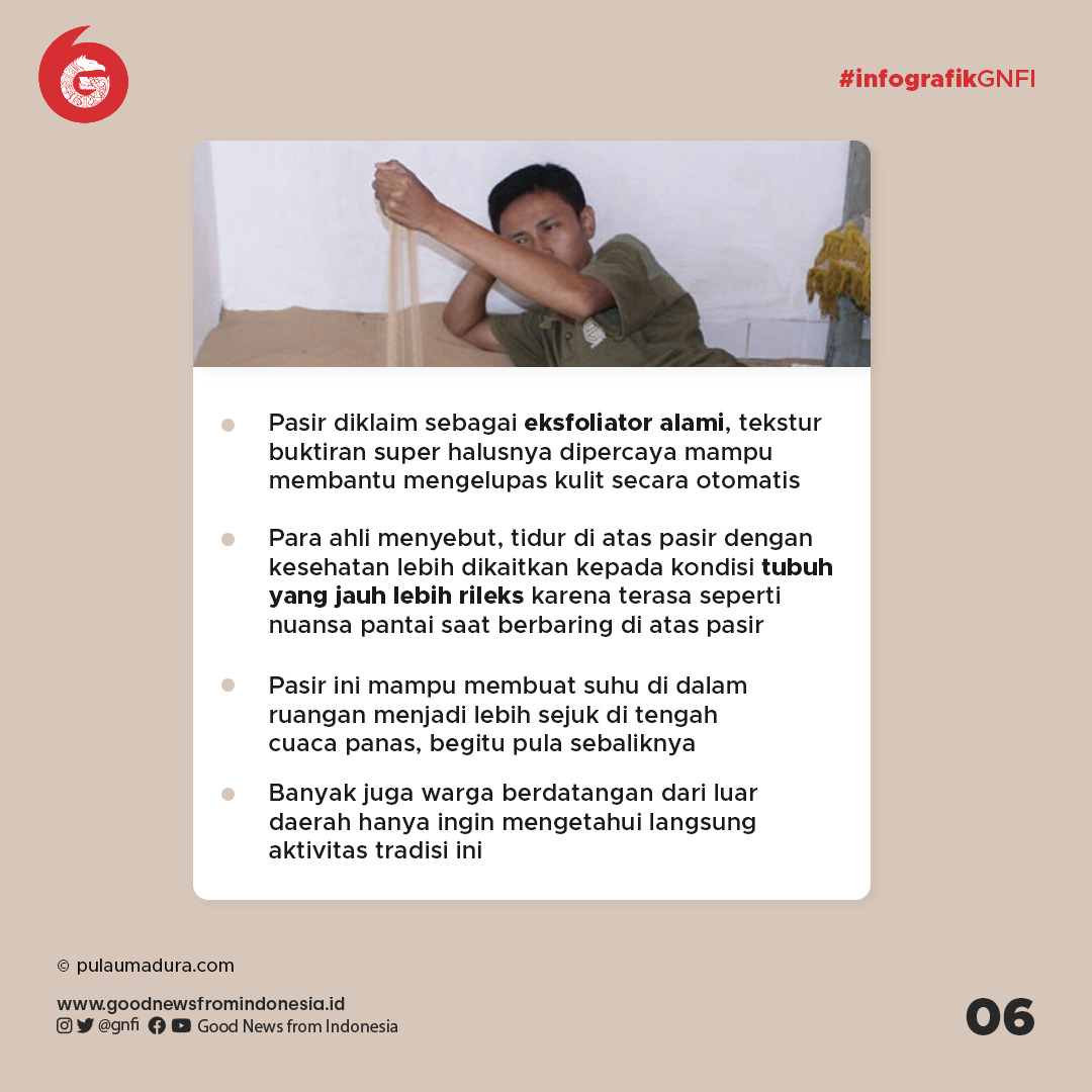 Nikmatnya Tidur Beralaskan Pasir, Kebiasaan Warga Sumenep Madura