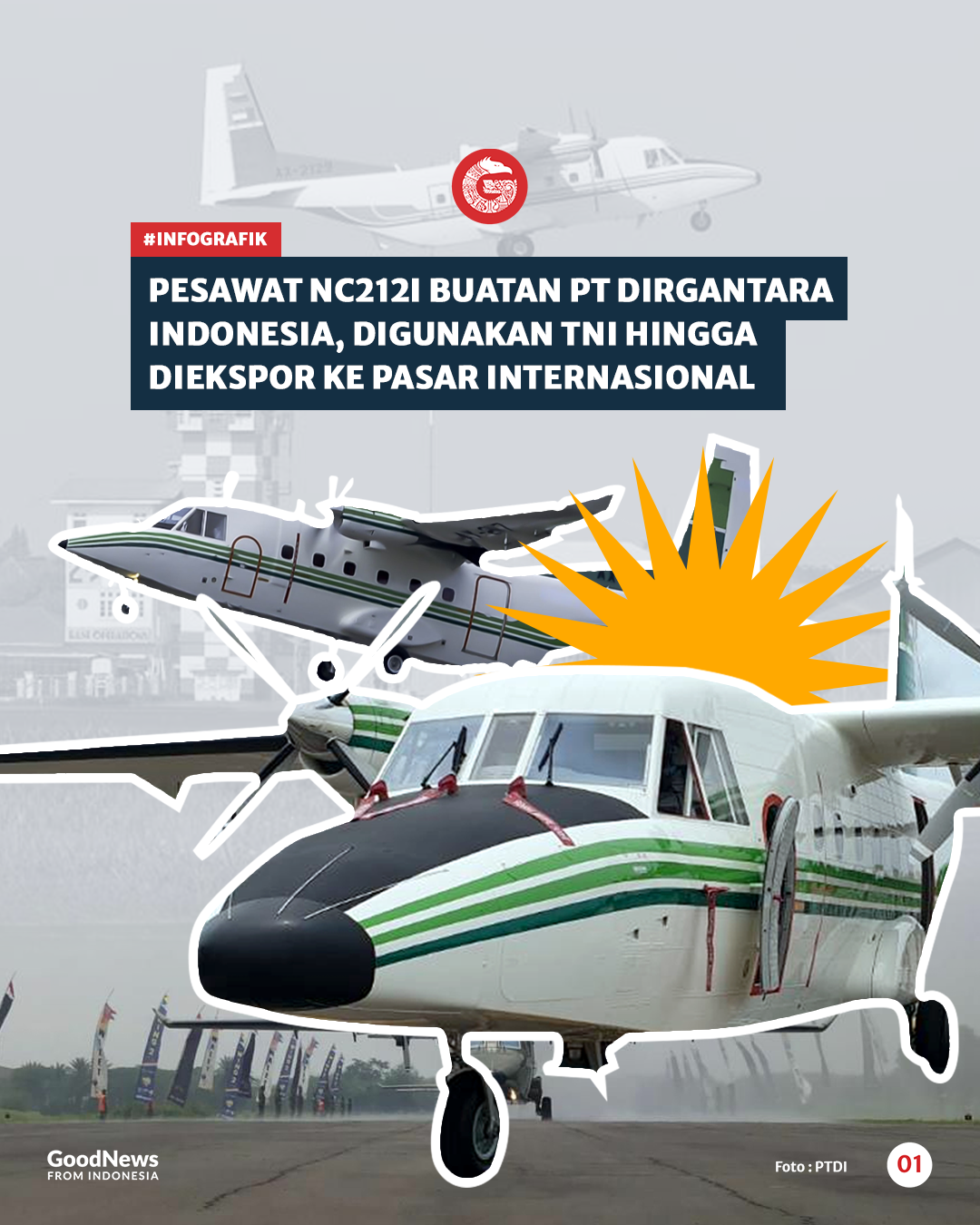 Pesawat NC212i Buatan PT Dirgantara Indonesia, Digunakan TNI Hingga Diekspor Ke Pasar Internasional