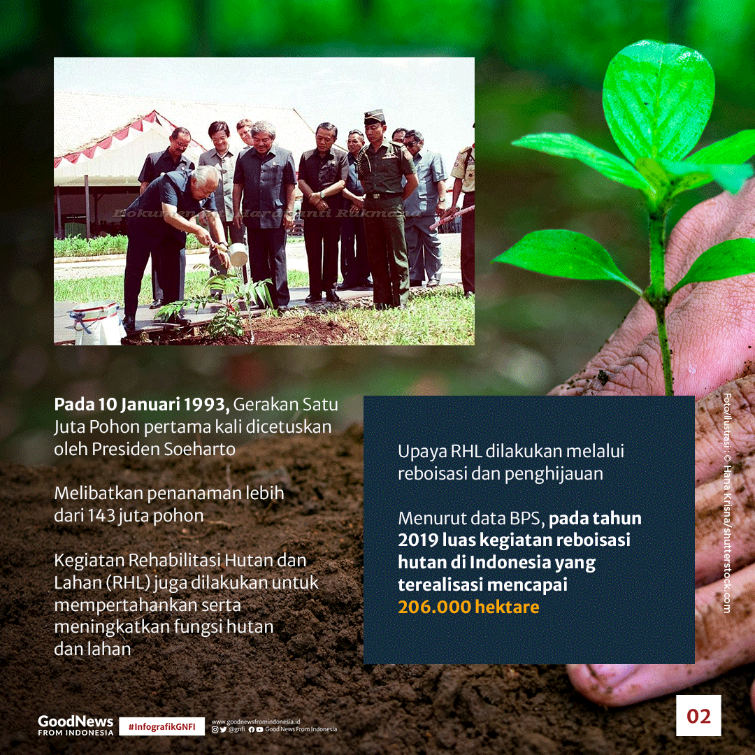 Potret Gerakan Satu Juta Pohon dan Reboisasi Hutan di Indonesia
