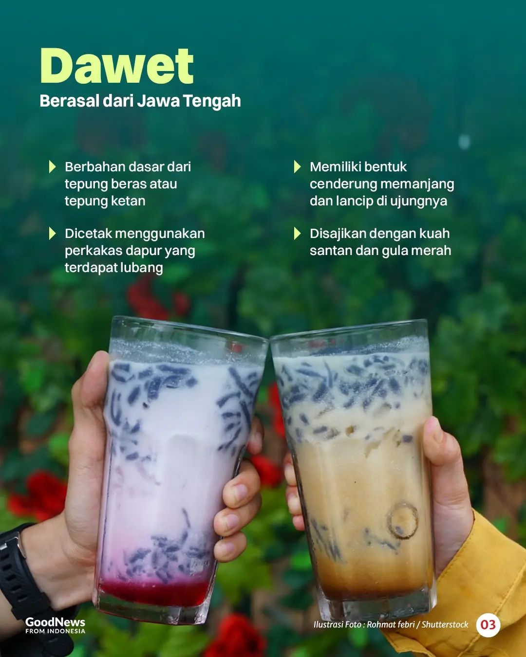 Serupa tapi Tak Sama, Inilah Perbedaan Es Cendol dan Es Dawet