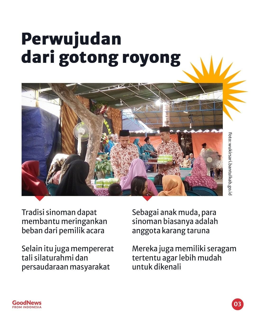Sinoman, Tradisi Gotong Royong Khas Masyarakat Jawa