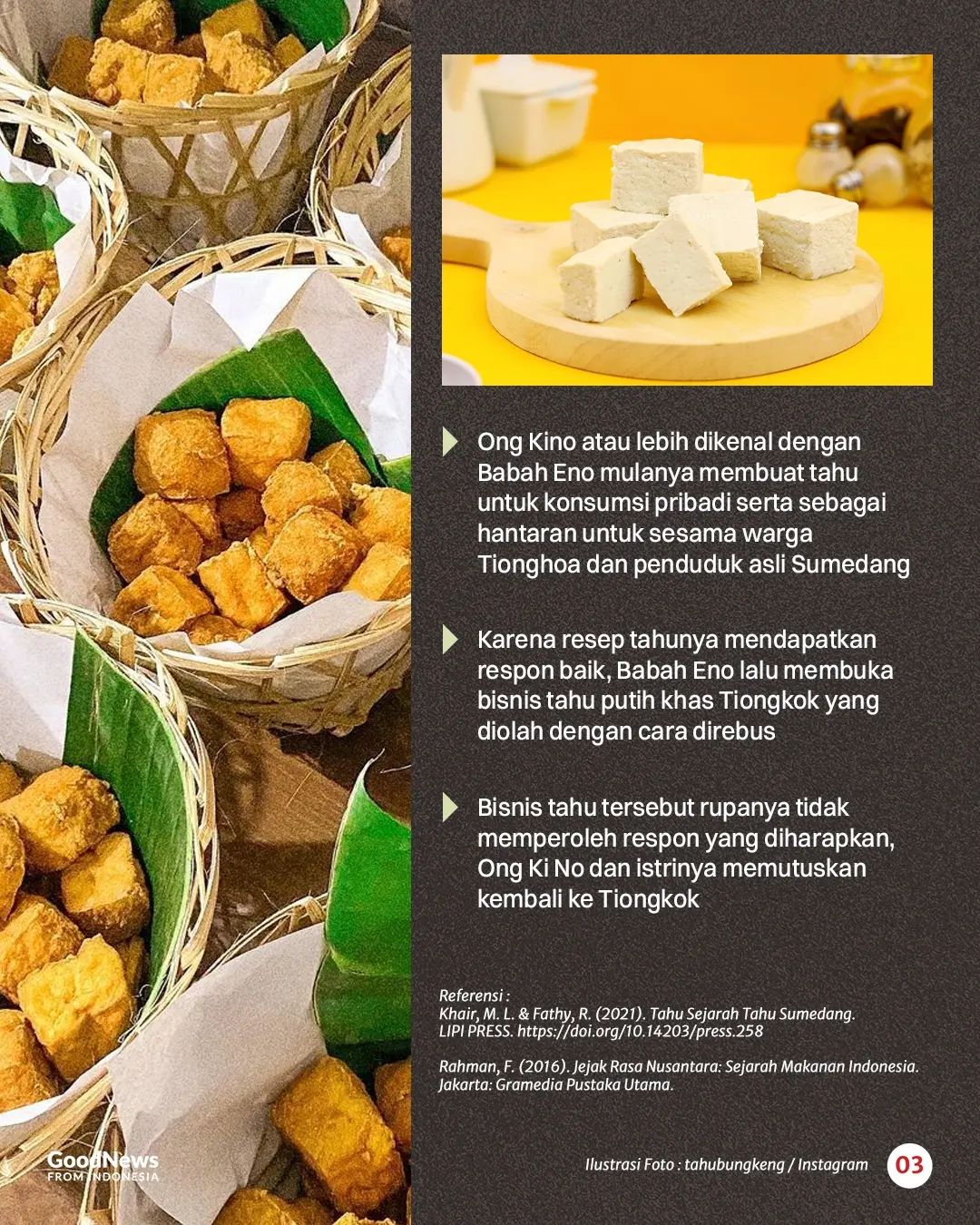 Tahu Sumedang, Kuliner Tionghoa yang Jadi Oleh-Oleh Legendaris dari Puseur Budaya Sunda