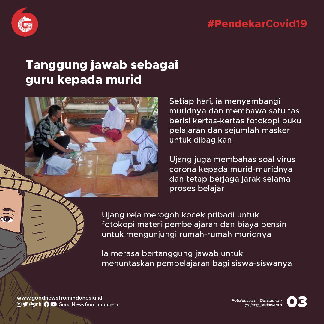 Ujang Setiawan, Guru yang Keliling Rumah Murid untuk Bantu Belajar