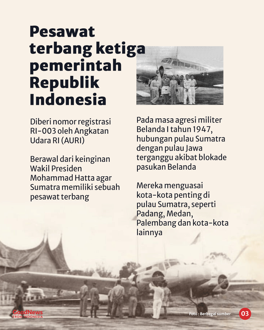 Kisah Avro Anson: Ketika Ibu-Ibu Minang Patungan Beli Pesawat Terbang Pertama Indonesia