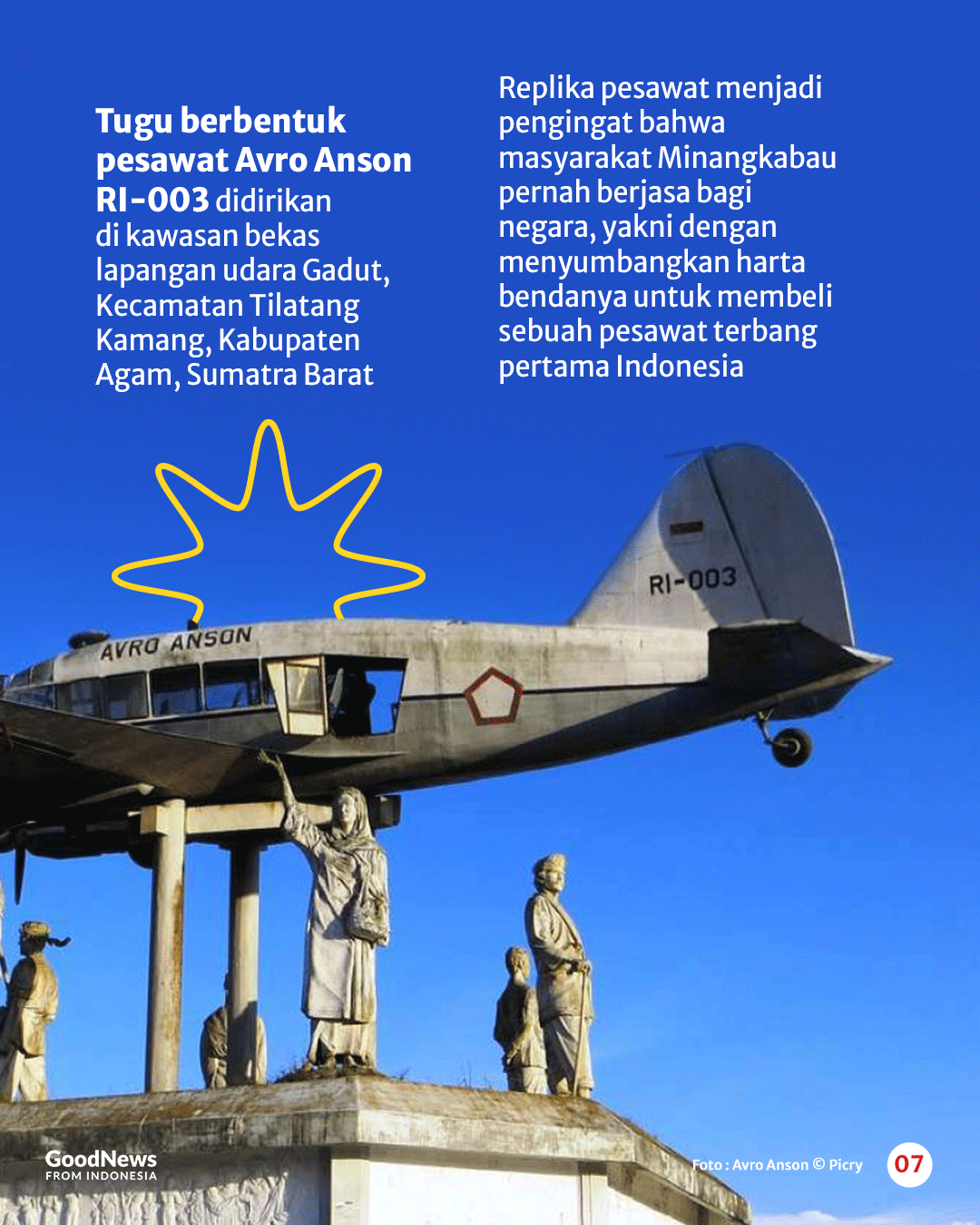 Kisah Avro Anson: Ketika Ibu-Ibu Minang Patungan Beli Pesawat Terbang Pertama Indonesia