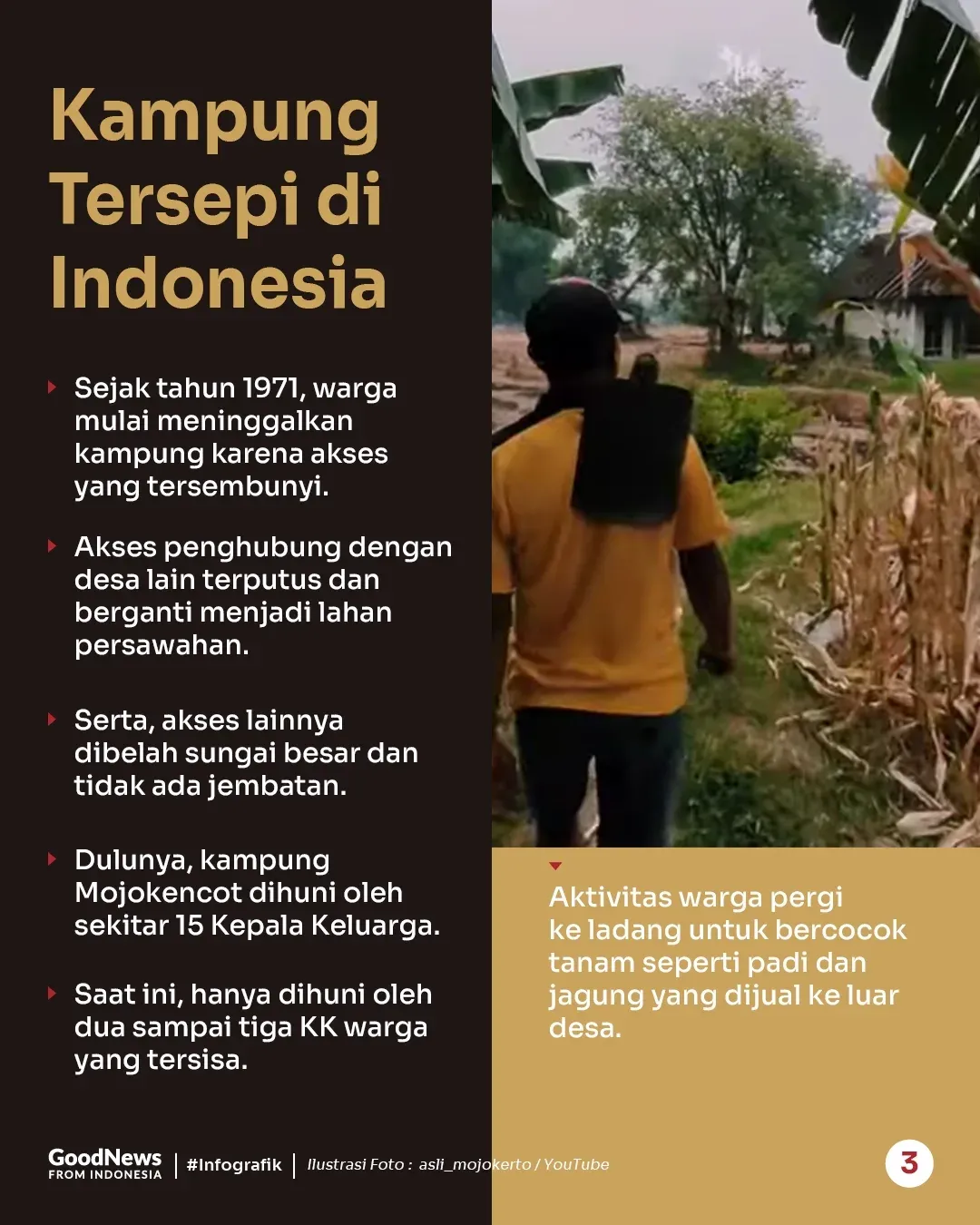 Kampung Mojokencot, Desa Tersepi di Indonesia