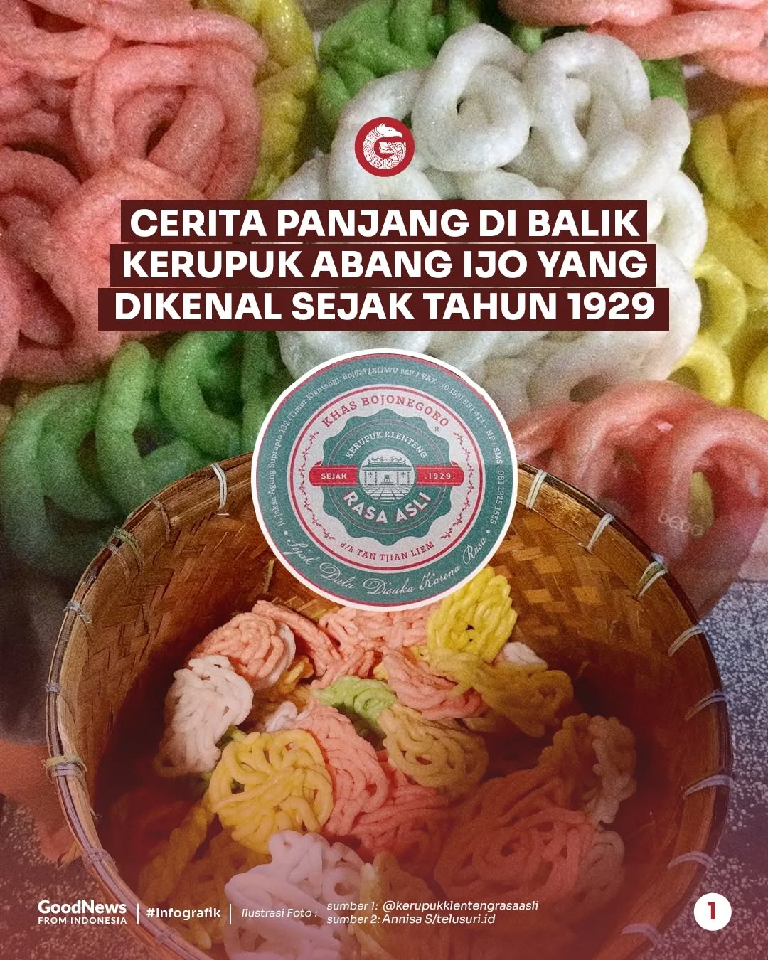 Kerupuk Abang Ijo, Kerupuk Legendaris sejak 1929