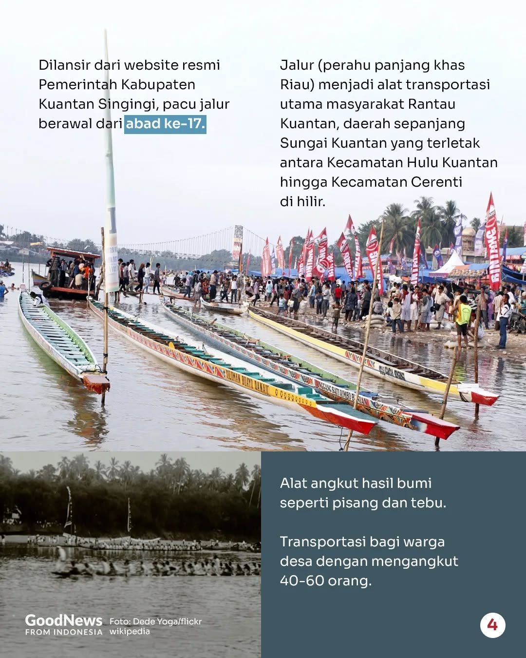 Kisah Pacu Jalur: Dulunya Jadi Alat Angkut Hasil Bumi dan Manusia