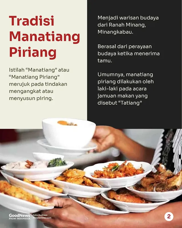 Manatiang Piriang, Cara Penyajian Makanan Nan Unik Ala Minangkabau