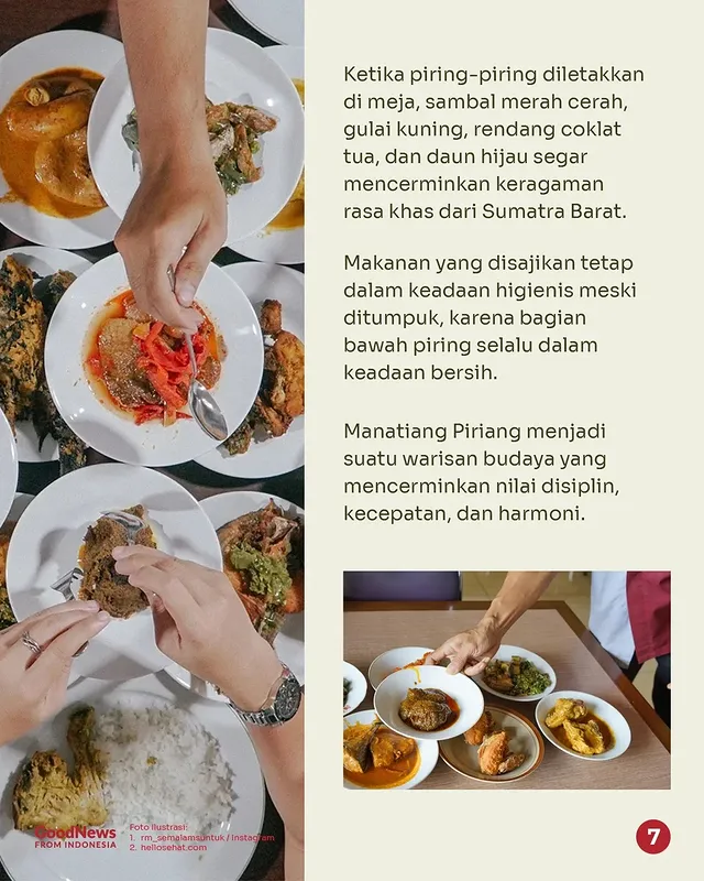 Manatiang Piriang, Cara Penyajian Makanan Nan Unik Ala Minangkabau