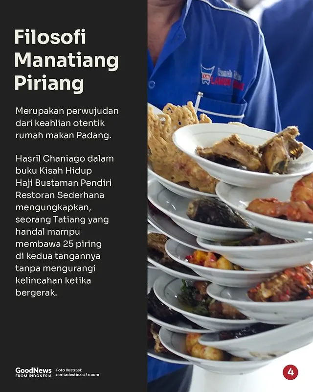 Manatiang Piriang, Cara Penyajian Makanan Nan Unik Ala Minangkabau