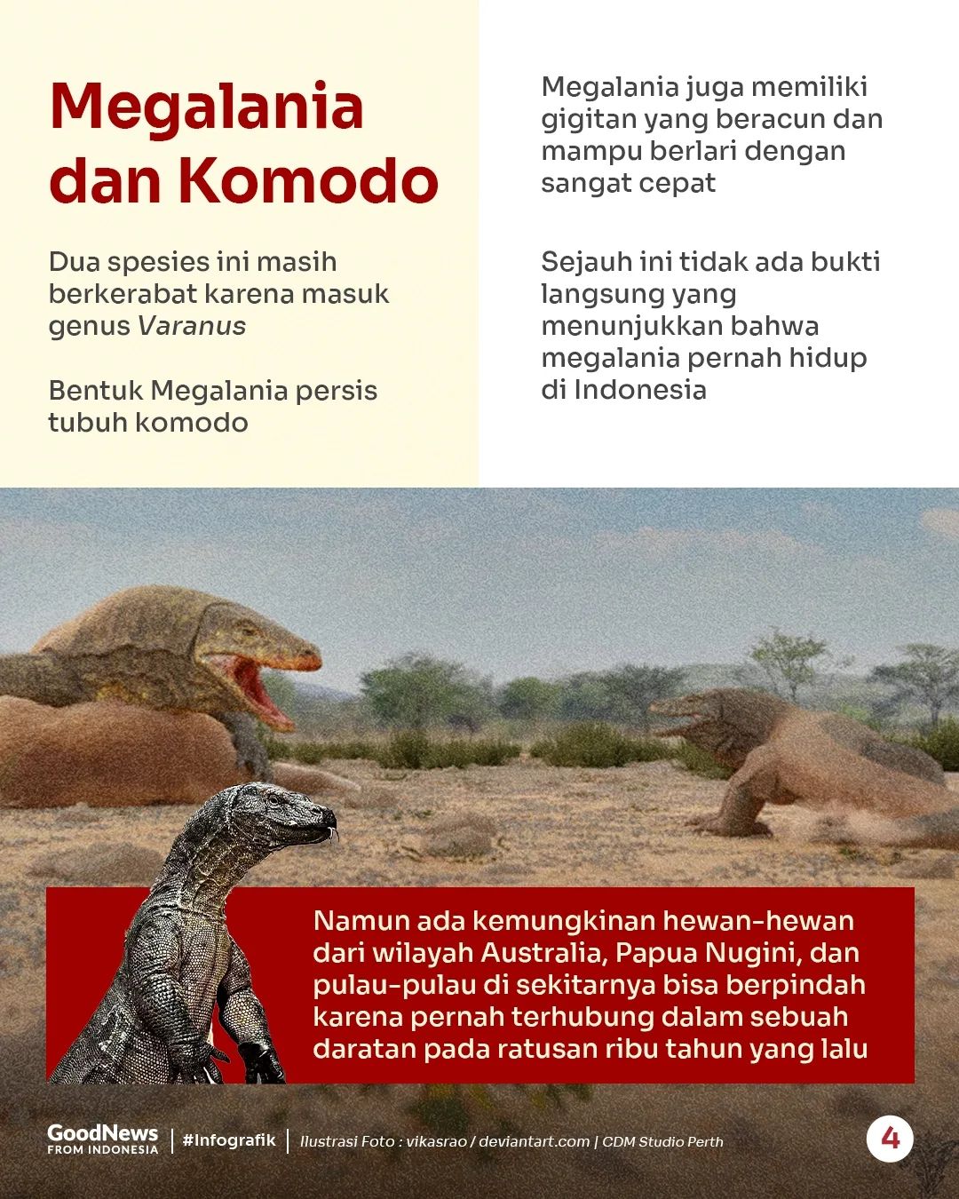 Megalinia, Kerabat Komodo yang Pernah Jadi Kadal Terbesar di Bumi