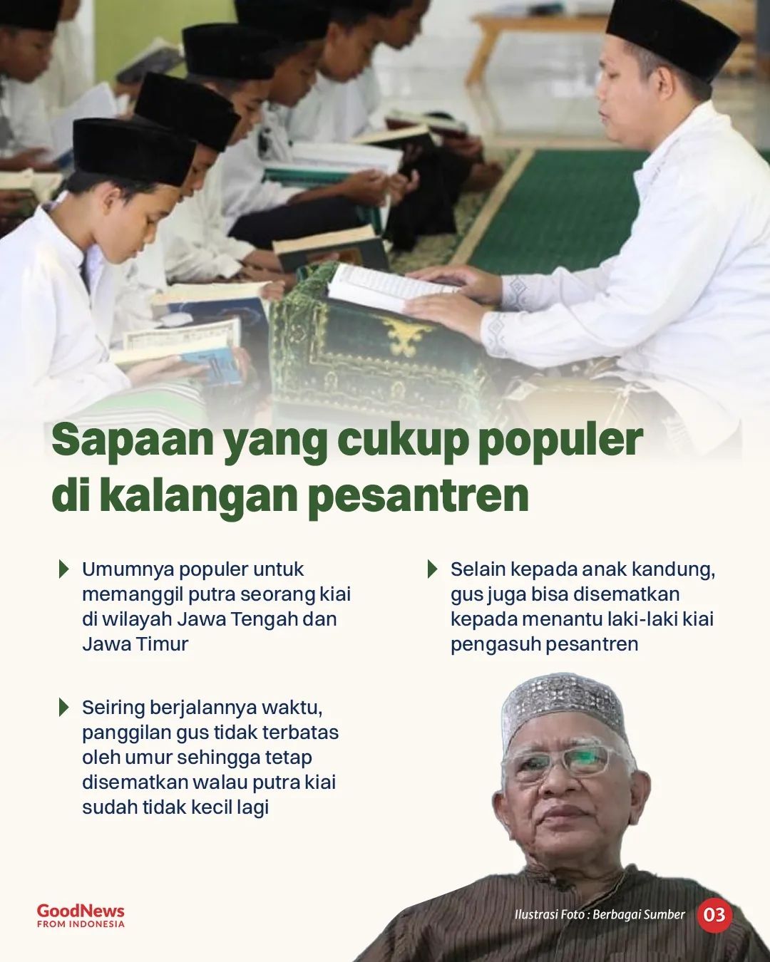 Memahami Lebih Dalam Gelar “Gus” dalam Masyarakat Islam yang Identik dengan Pesantren