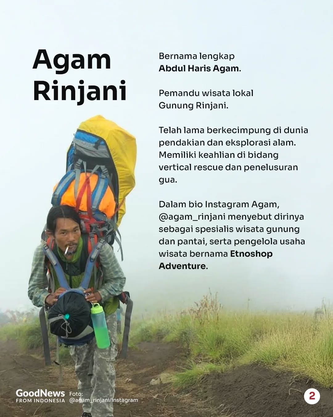 Mengenal Siapa Agam Rinjani yang Dipuji Warganet Brasil Usai Evakuasi Juliana Marins