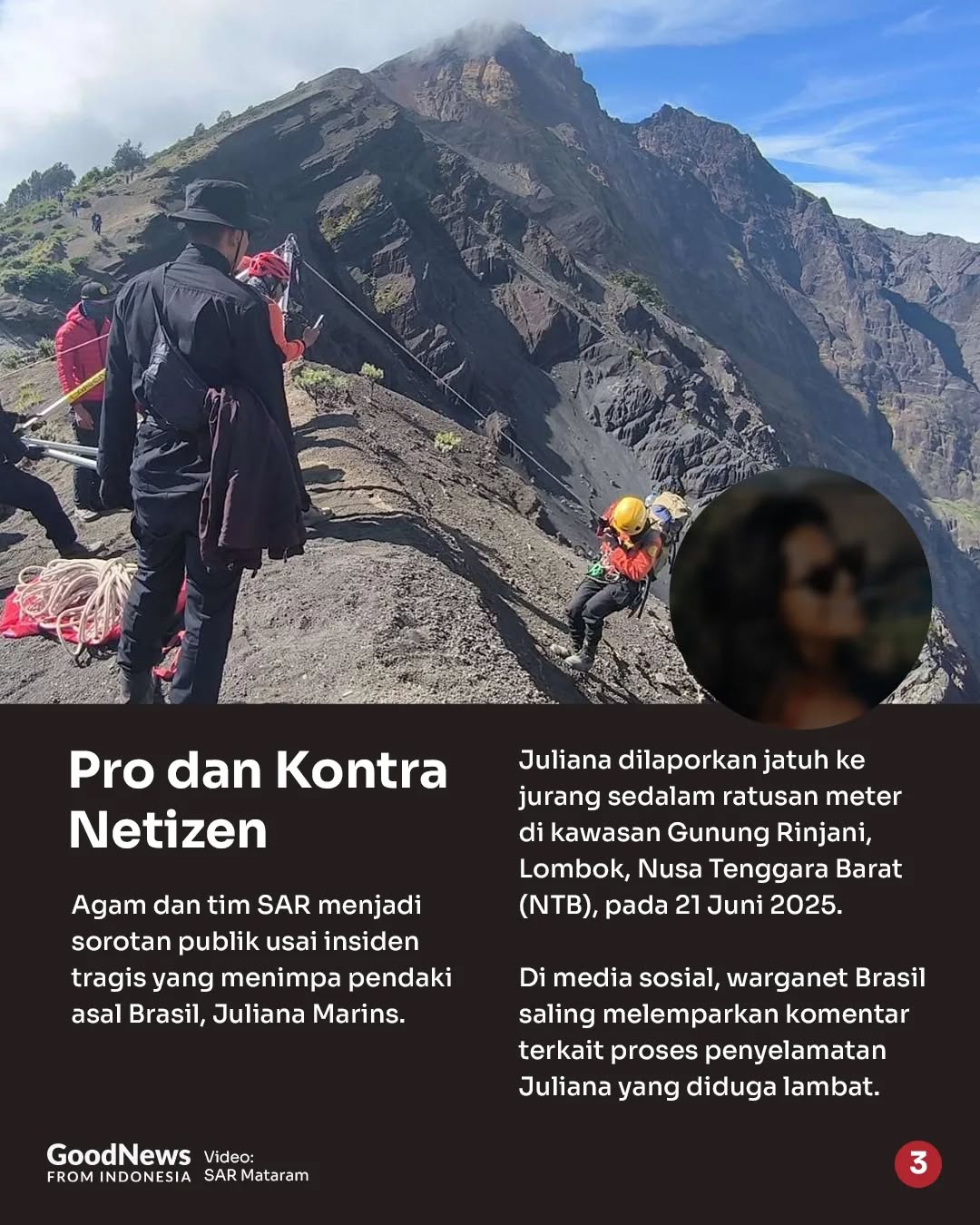 Mengenal Siapa Agam Rinjani yang Dipuji Warganet Brasil Usai Evakuasi Juliana Marins