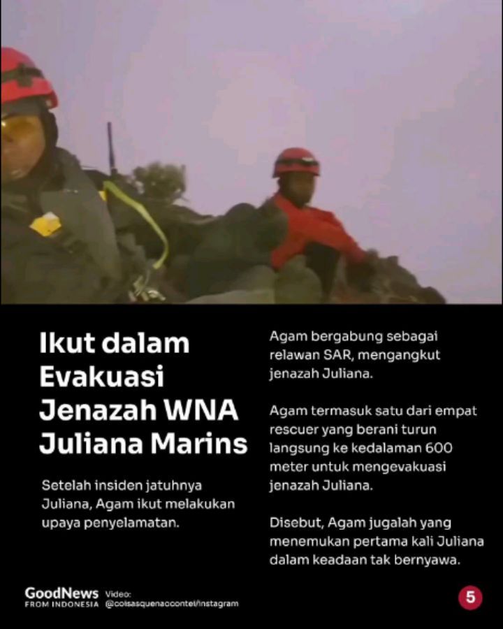 Mengenal Siapa Agam Rinjani yang Dipuji Warganet Brasil Usai Evakuasi Juliana Marins