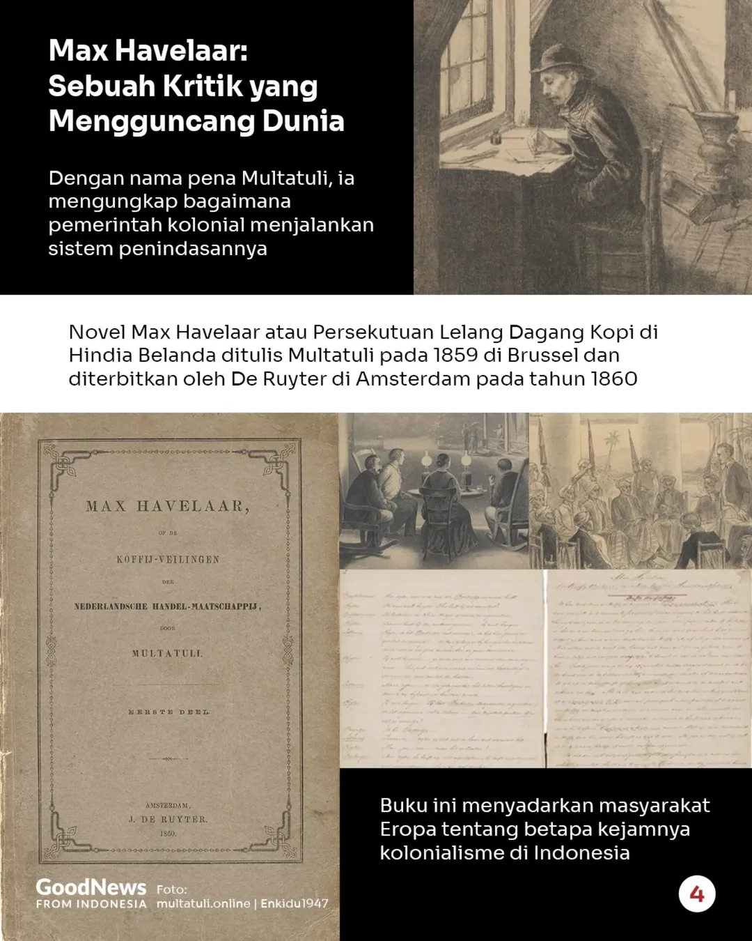 Multatuli, Penulis Belanda yang Membuka Mata Dunia tentang Penjajahan di Indonesia