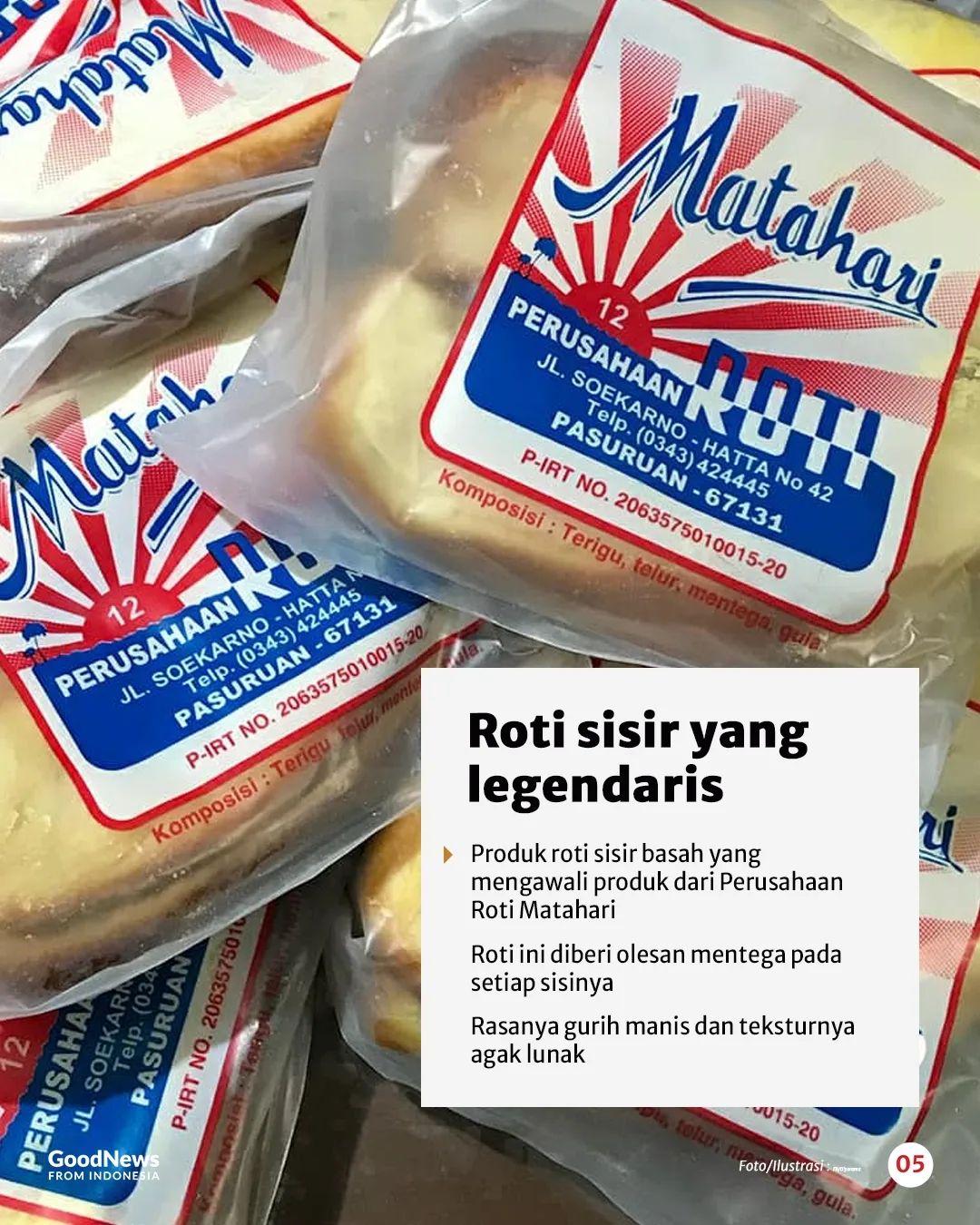 Nostalgia Roti Matahari, Roti Sisir Legendaris dari Pasuruan, Jawa Timur