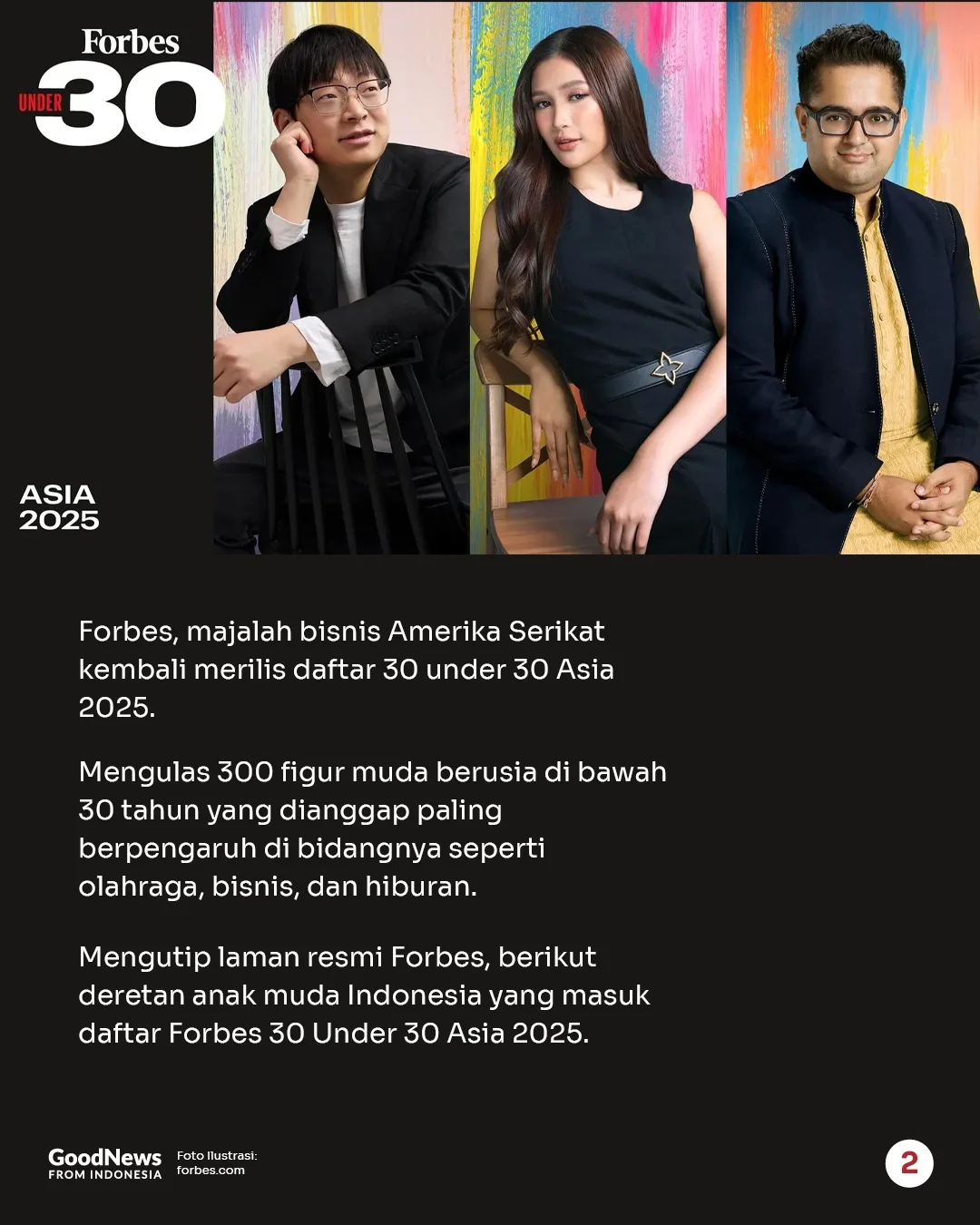 Para Anak Muda Indonesia yang Masuk Daftar Forbes 30 Under 30 Asia 2025