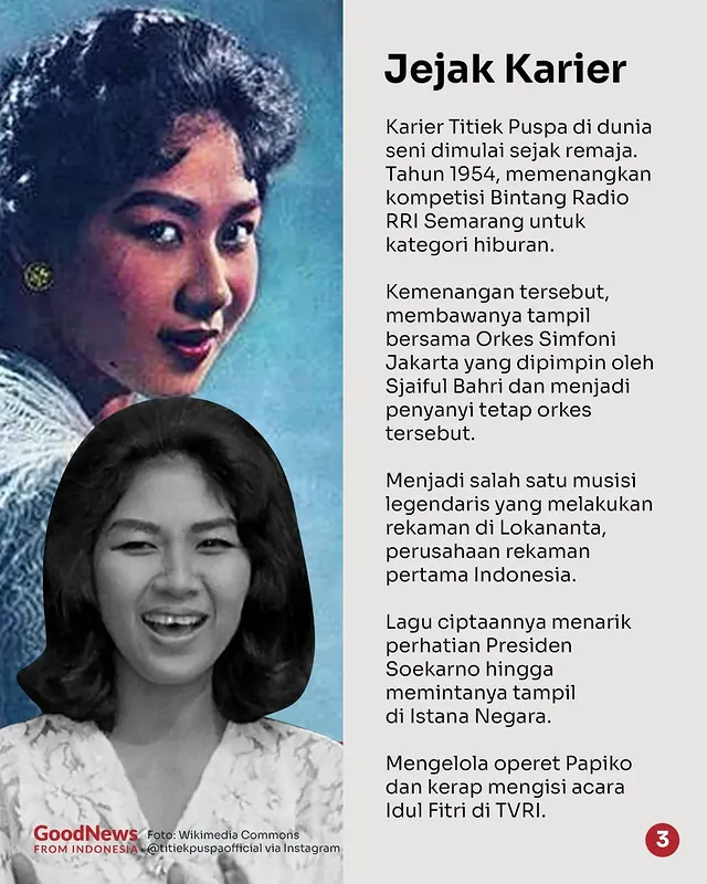 Profil dan Karier Titiek Puspa, Seniman Legendaris Indonesia