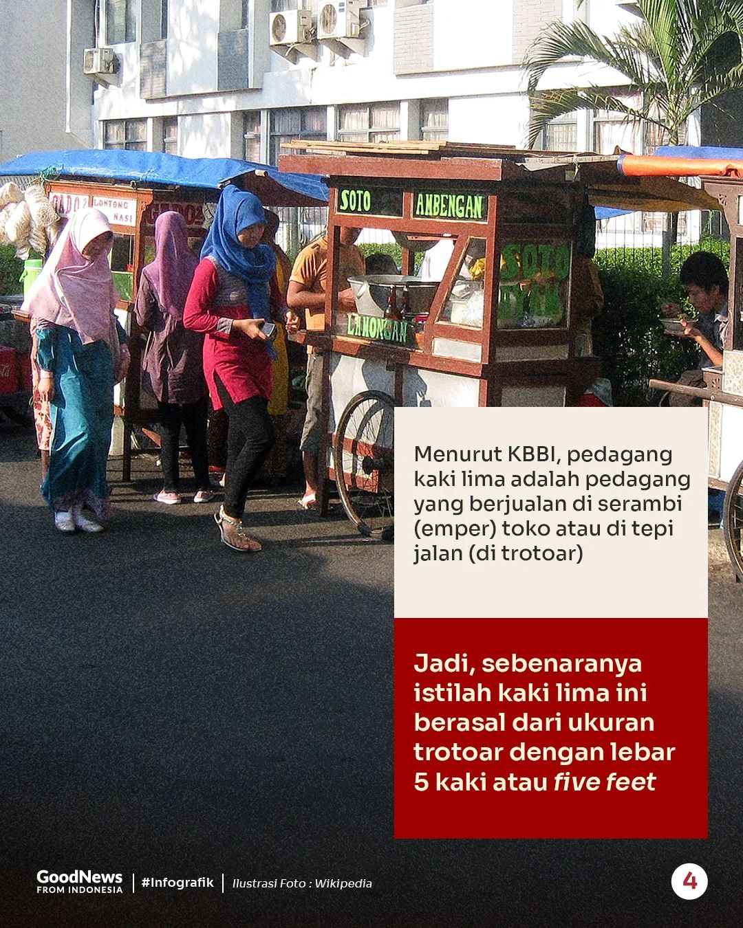 Sejarah Sebutan Pedagang Kaki Lima