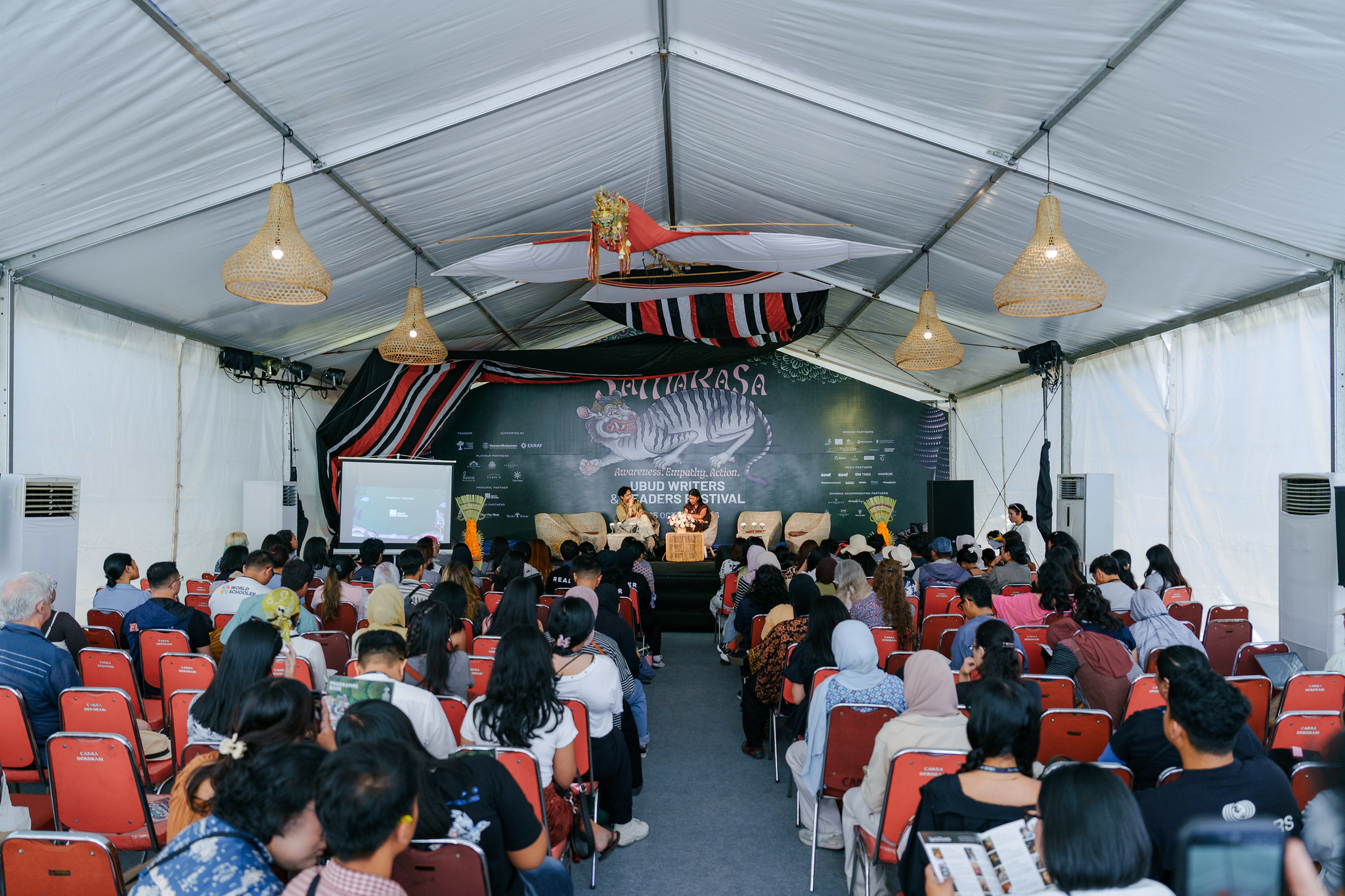 Baskara Putra discusses music and storytelling during “Soundtrack of a Generation” at UWRF 2026 on October 22.
