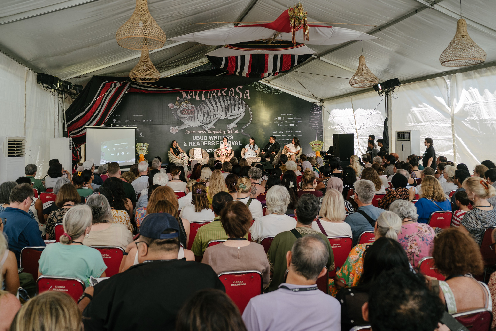 Speakers explore censorship, solidarity and freedom of expression during “Defying Silence Together” at UWRF 2026 on October 22.