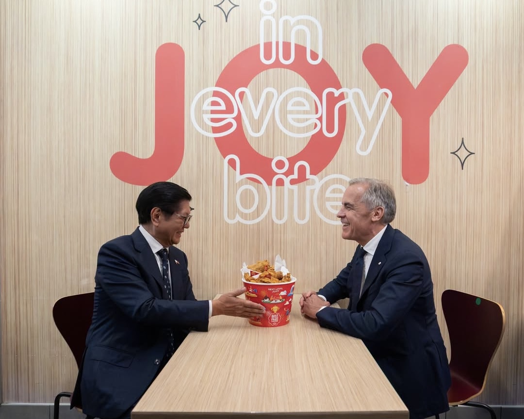Prime Minister Mark Carney and Philippine President Ferdinand Marcos Jr. shared a meal at Jollibee Canada during the President's official visit, celebrating the vibrant Filipino-Canadian community and the enduring friendship between the two nations