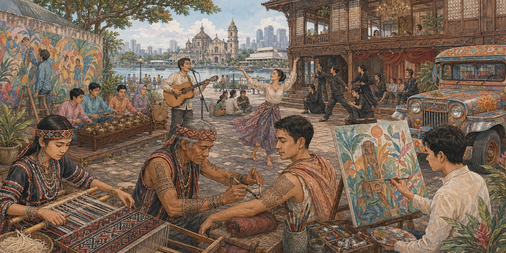 An illustration of from dreamweavers to digital Manila_the Philippines creative surge